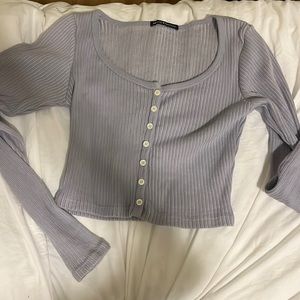 Brandy Melville long sleeve periwinkle Zelly top